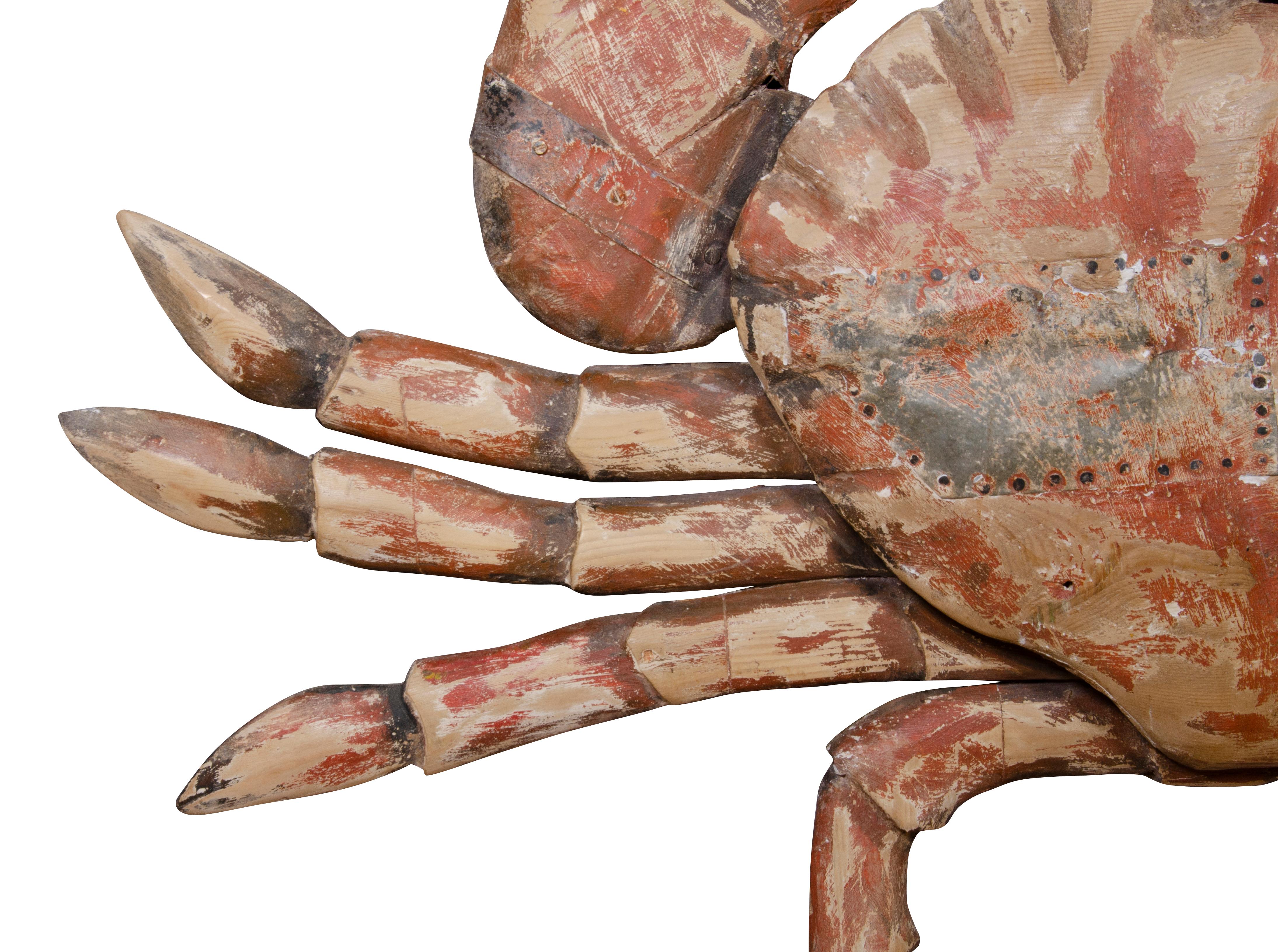 Painted Wood Crab Shop Sign 1