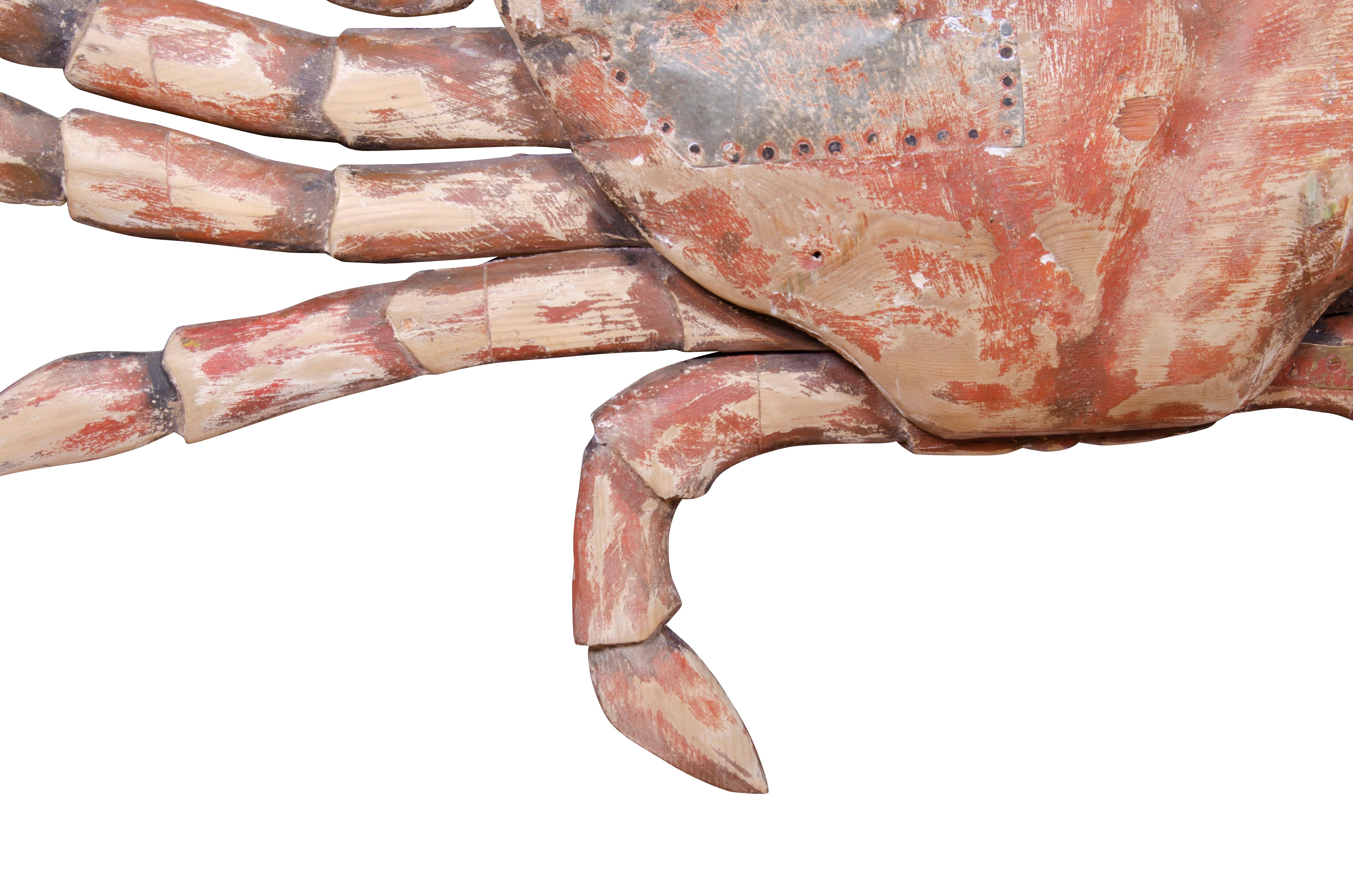 Painted Wood Crab Shop Sign 2