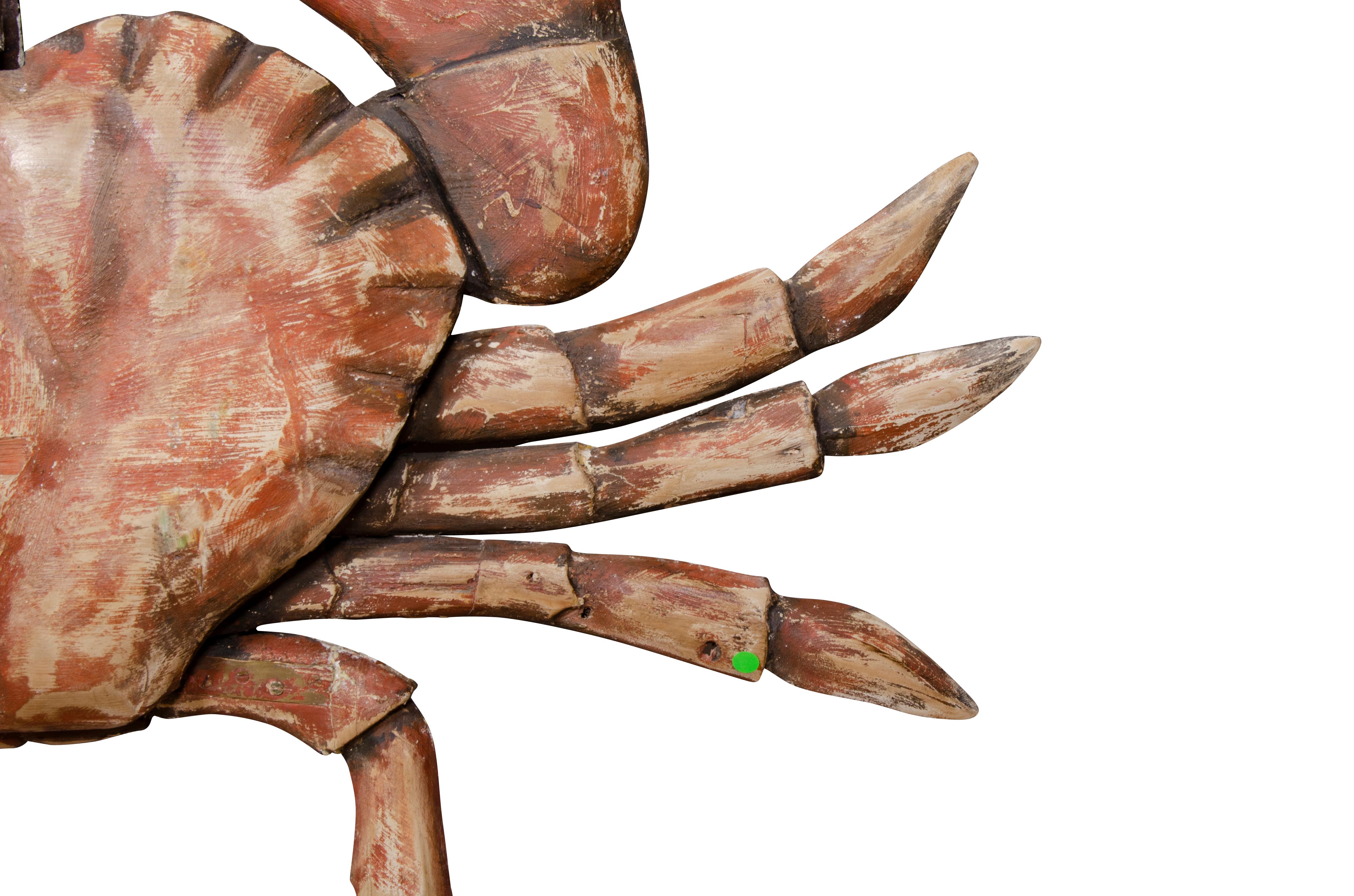 Painted Wood Crab Shop Sign 3