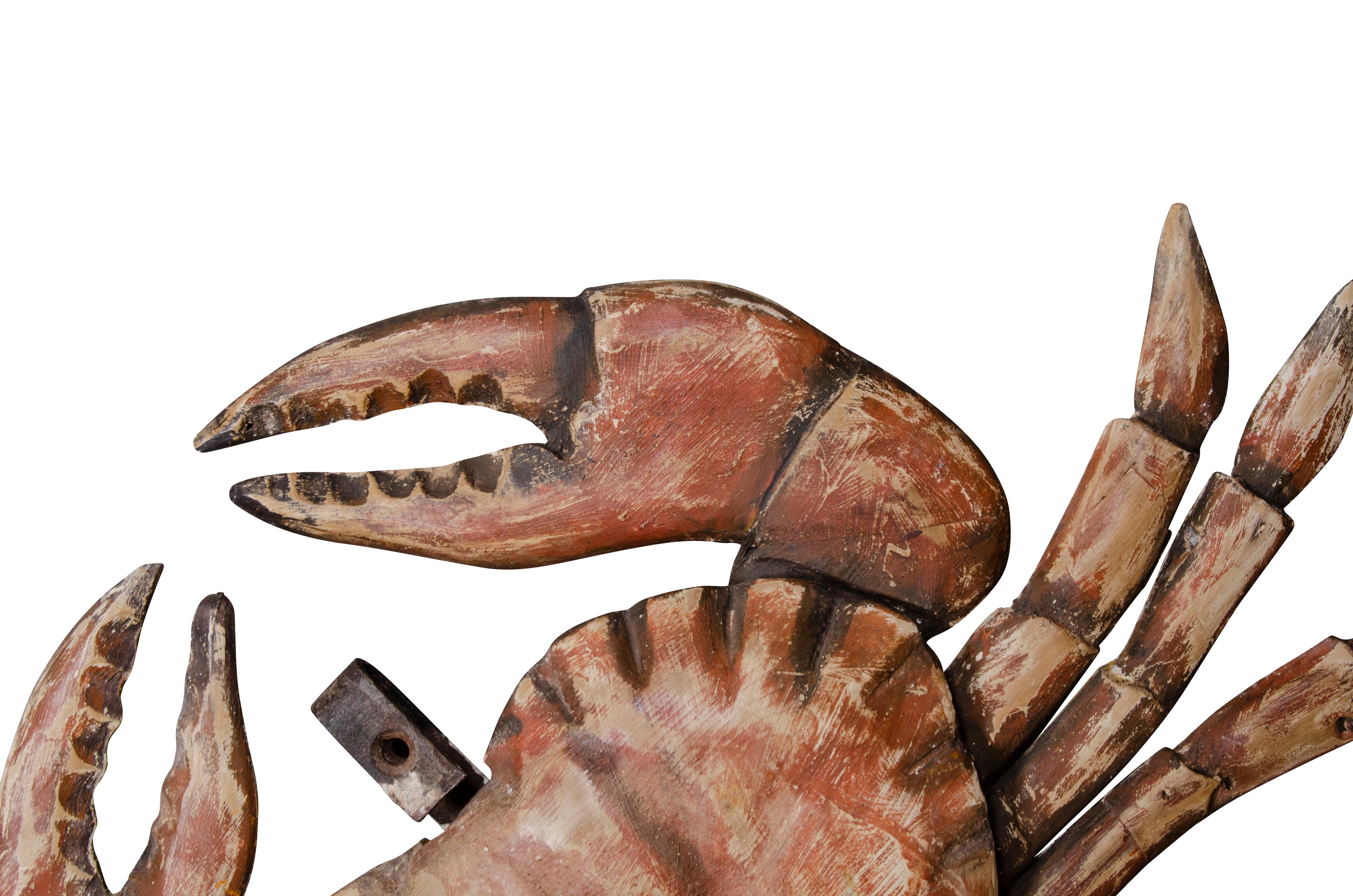 Painted Wood Crab Shop Sign 4