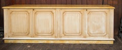 Painted Wood Four-Door Credenza, France