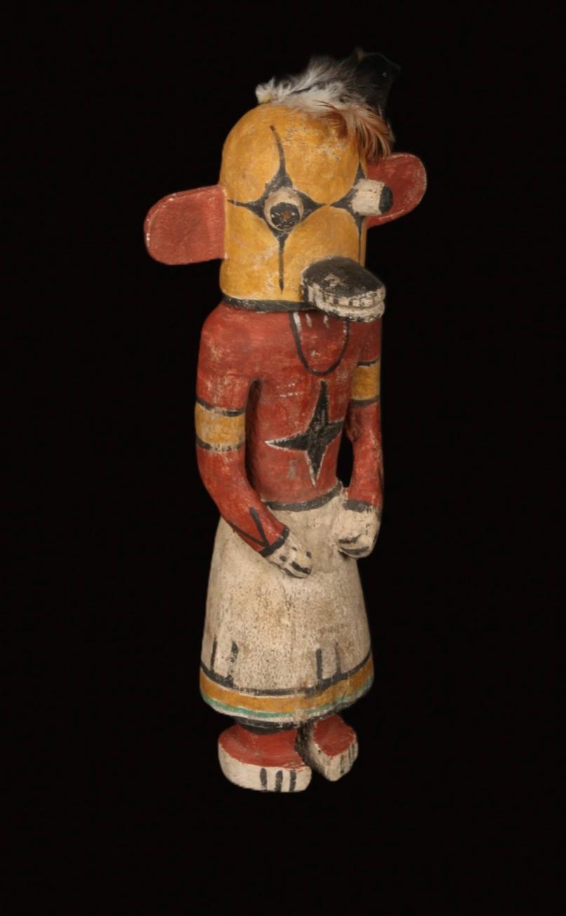 Figura Kachina Hopi de Madera Pintada nativo estadounidense en venta