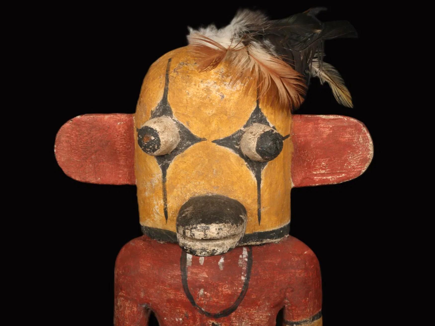 Figura Kachina Hopi de Madera Pintada Pintado a mano en venta