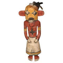 Figure Hopi Kachina en bois peint
