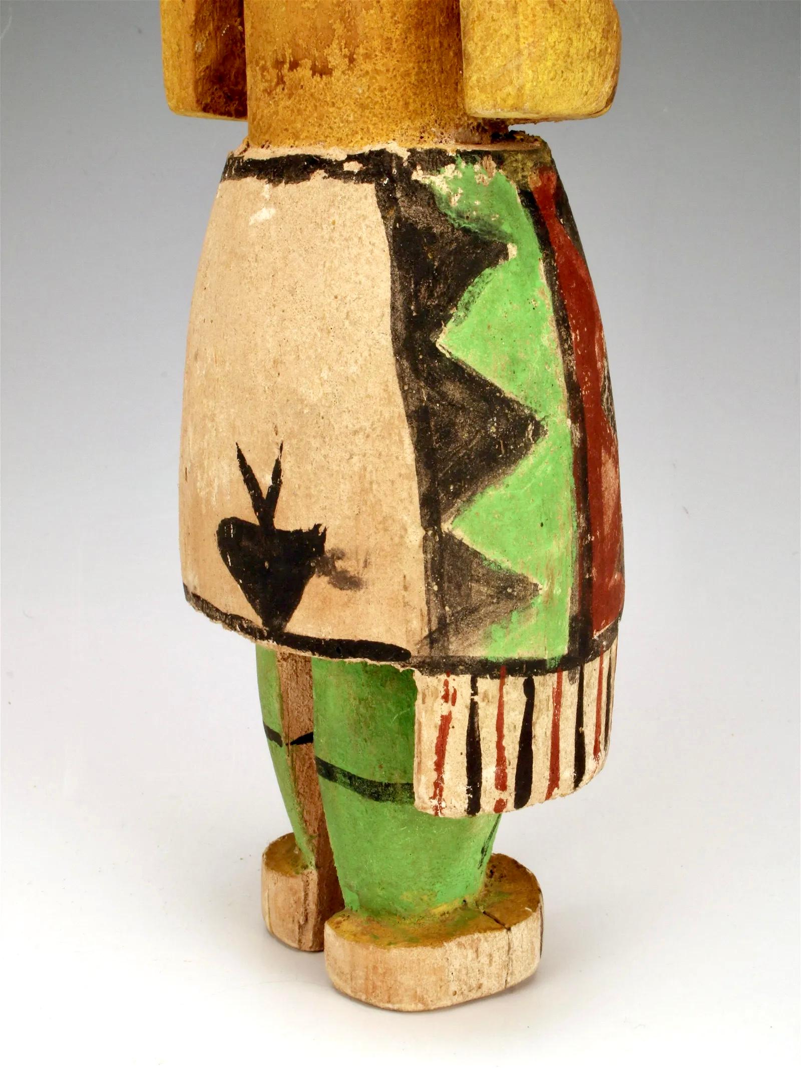 Native American Painted Wood Hopi Katsina Kachina Figure '#1' For Sale