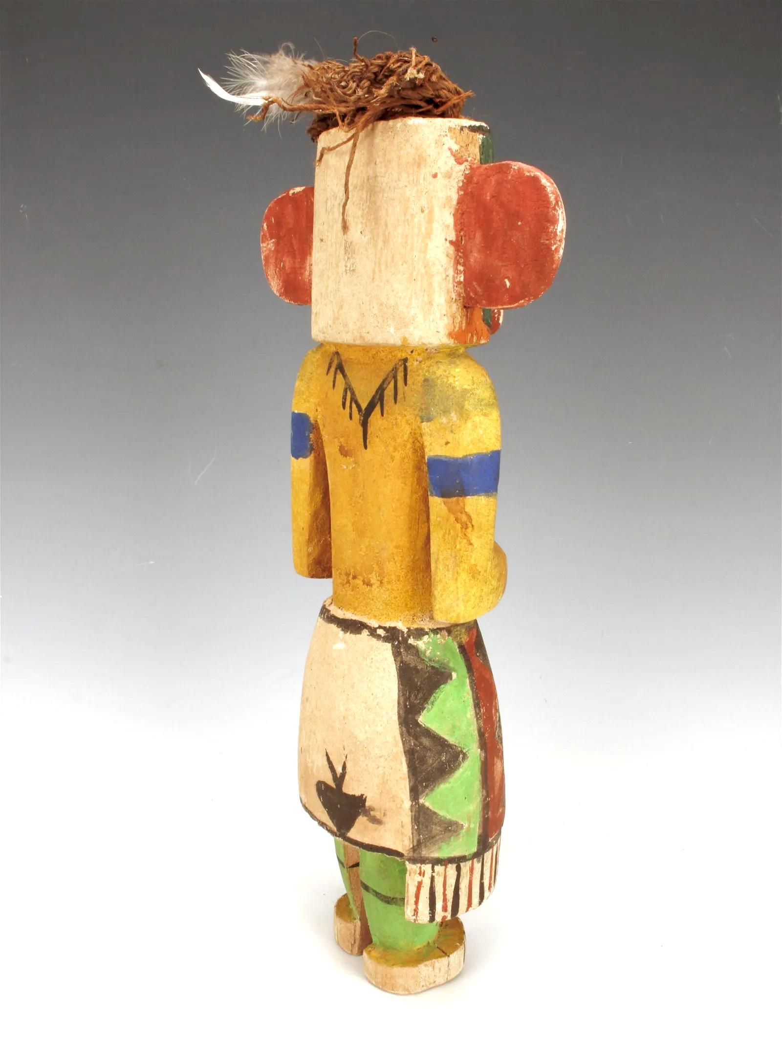 American Painted Wood Hopi Katsina Kachina Figure '#1' For Sale