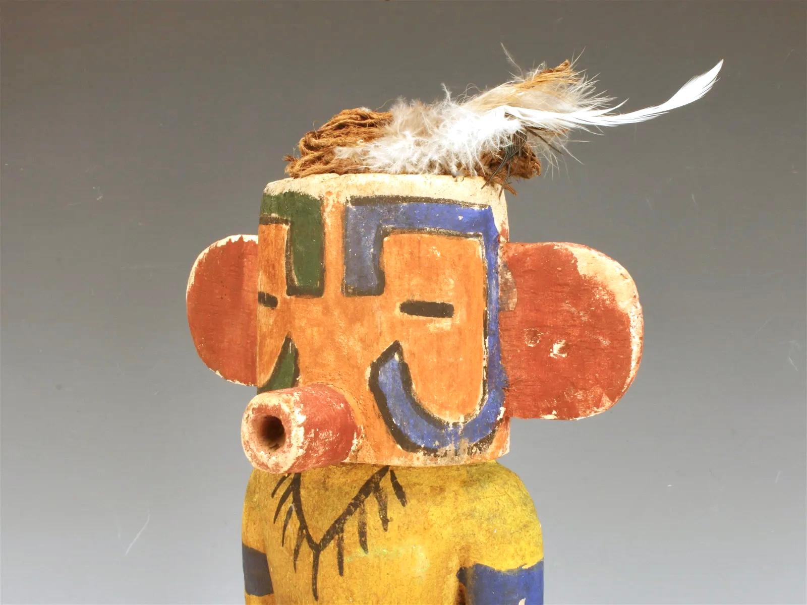 20th Century Painted Wood Hopi Katsina Kachina Figure '#1' For Sale