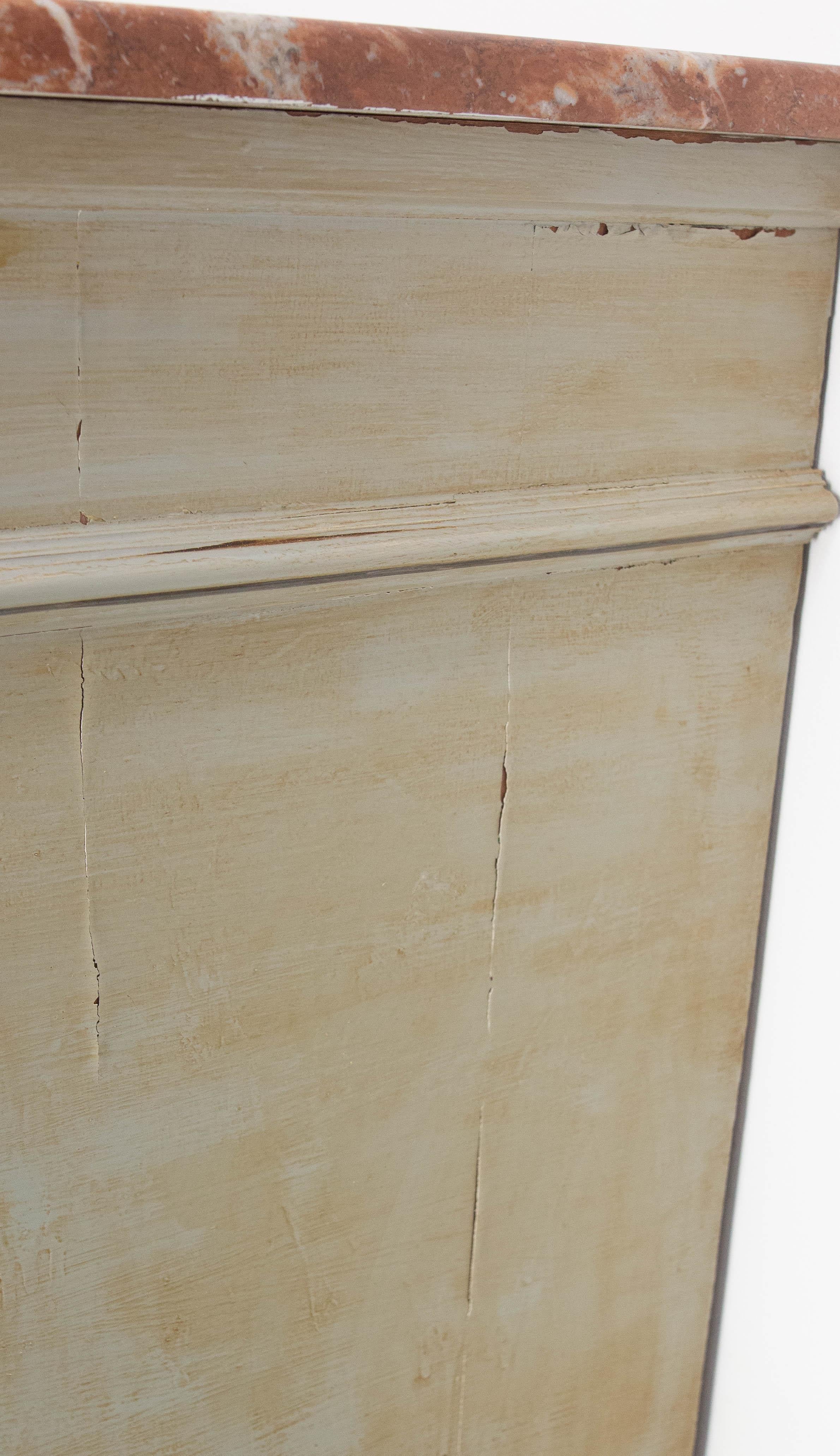 Bemaltes Buffetschrank mit Holz- und Marmorplatte, patiniert und dekoriert, Französisch, um 1900 im Angebot 7
