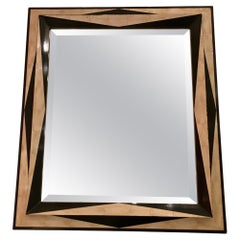 Painted Wood Mirror Attributed to Emiel Veraneman, Belgium, 1975