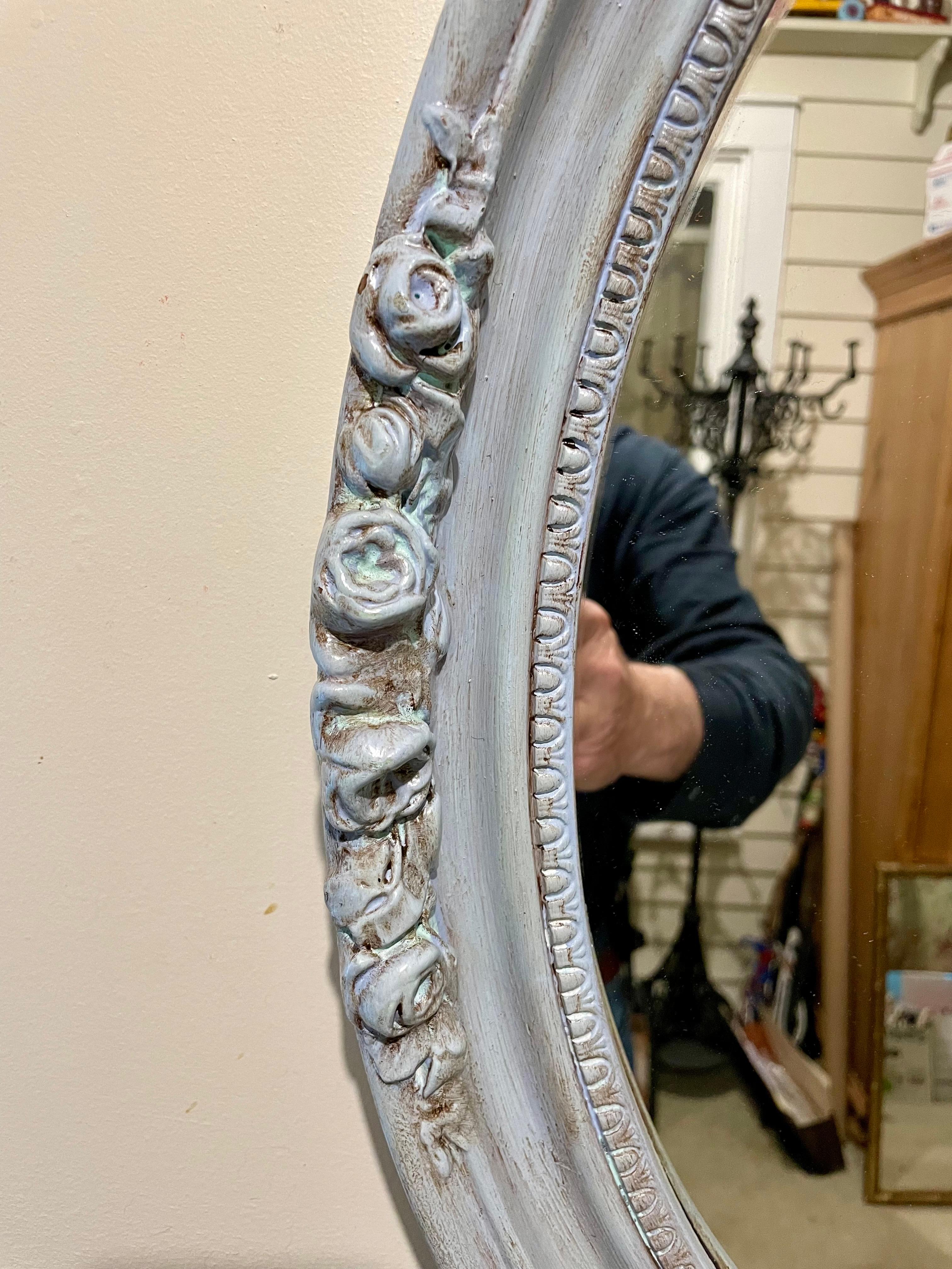 Late 20th Century Painted Wood Mirror For Sale