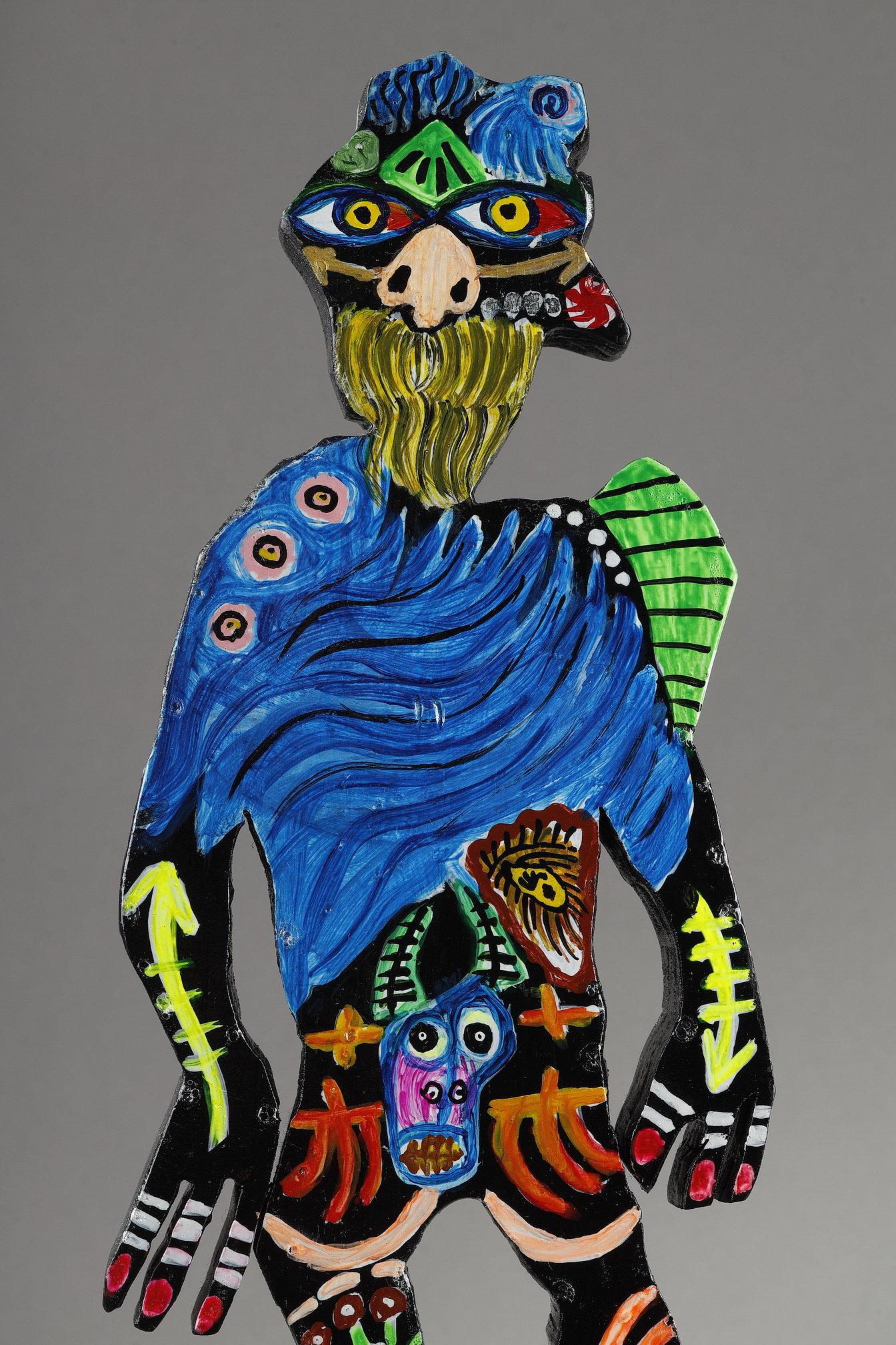 XXI secolo e contemporaneo Scultura in legno dipinto, 