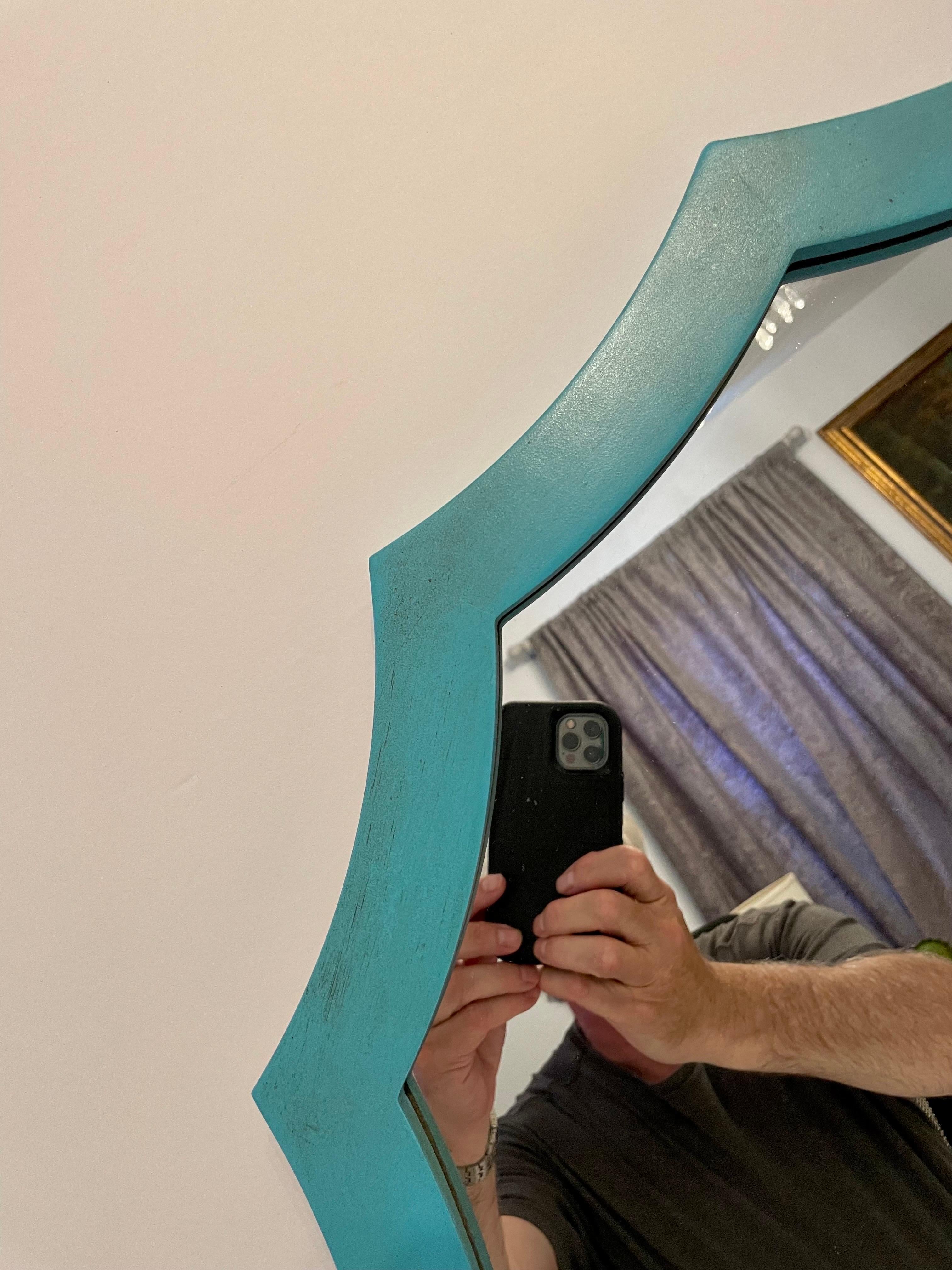 Painted Wood Starburst Mirror 1
