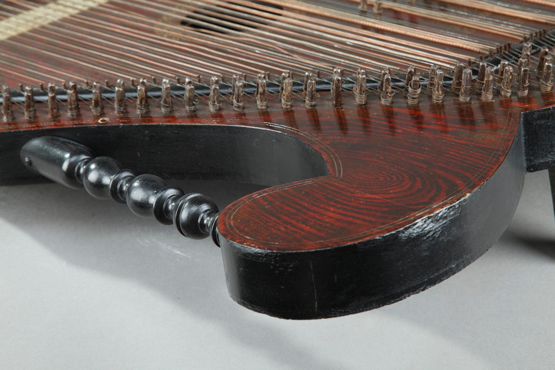 Painted Wood Table Zither 4