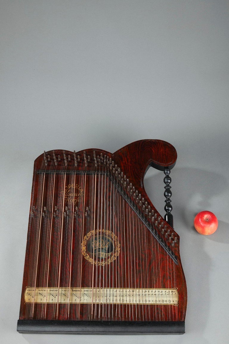 Painted Wood Table Zither For Sale at 1stDibs