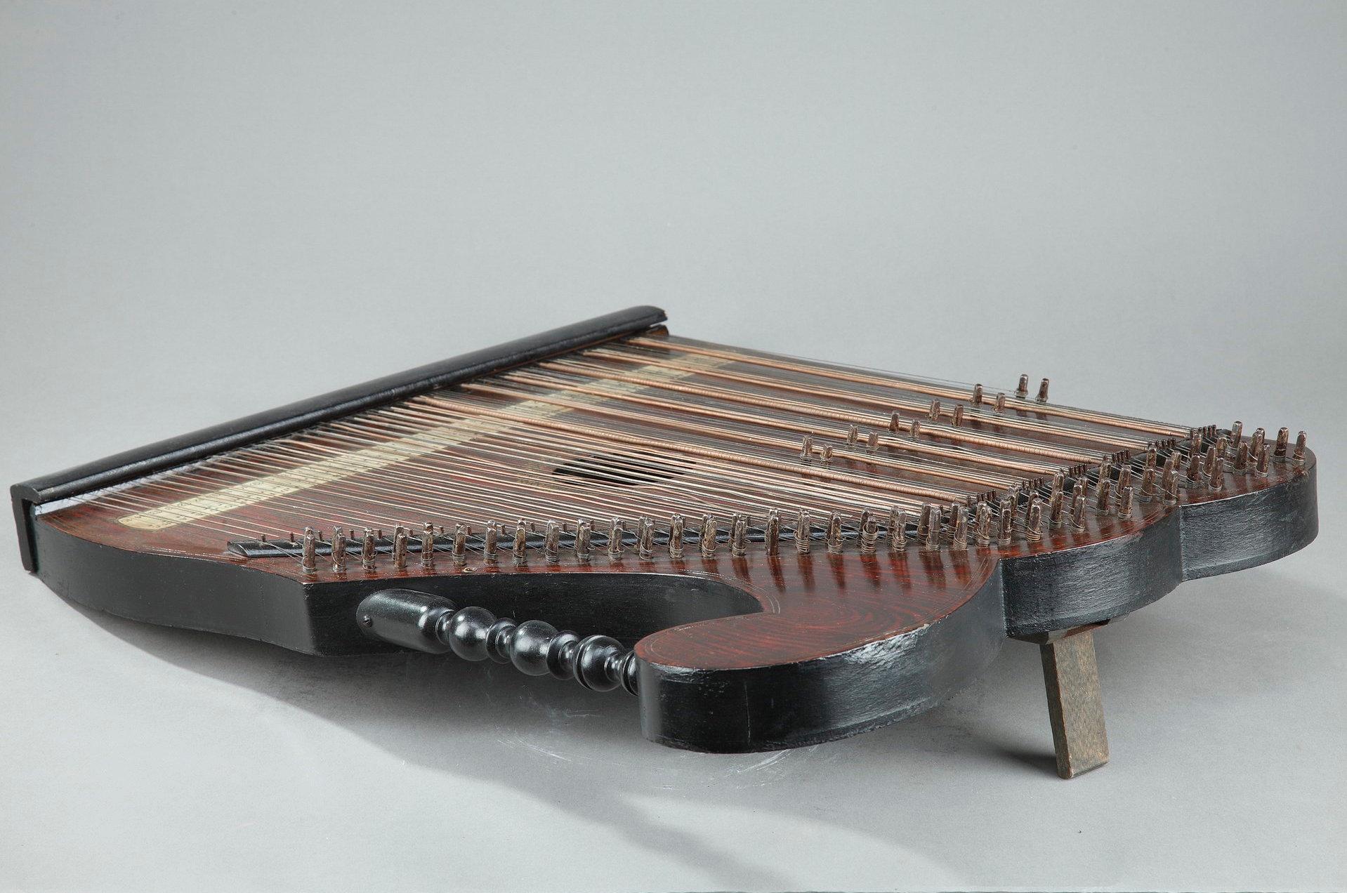 Late 19th Century Painted Wood Table Zither