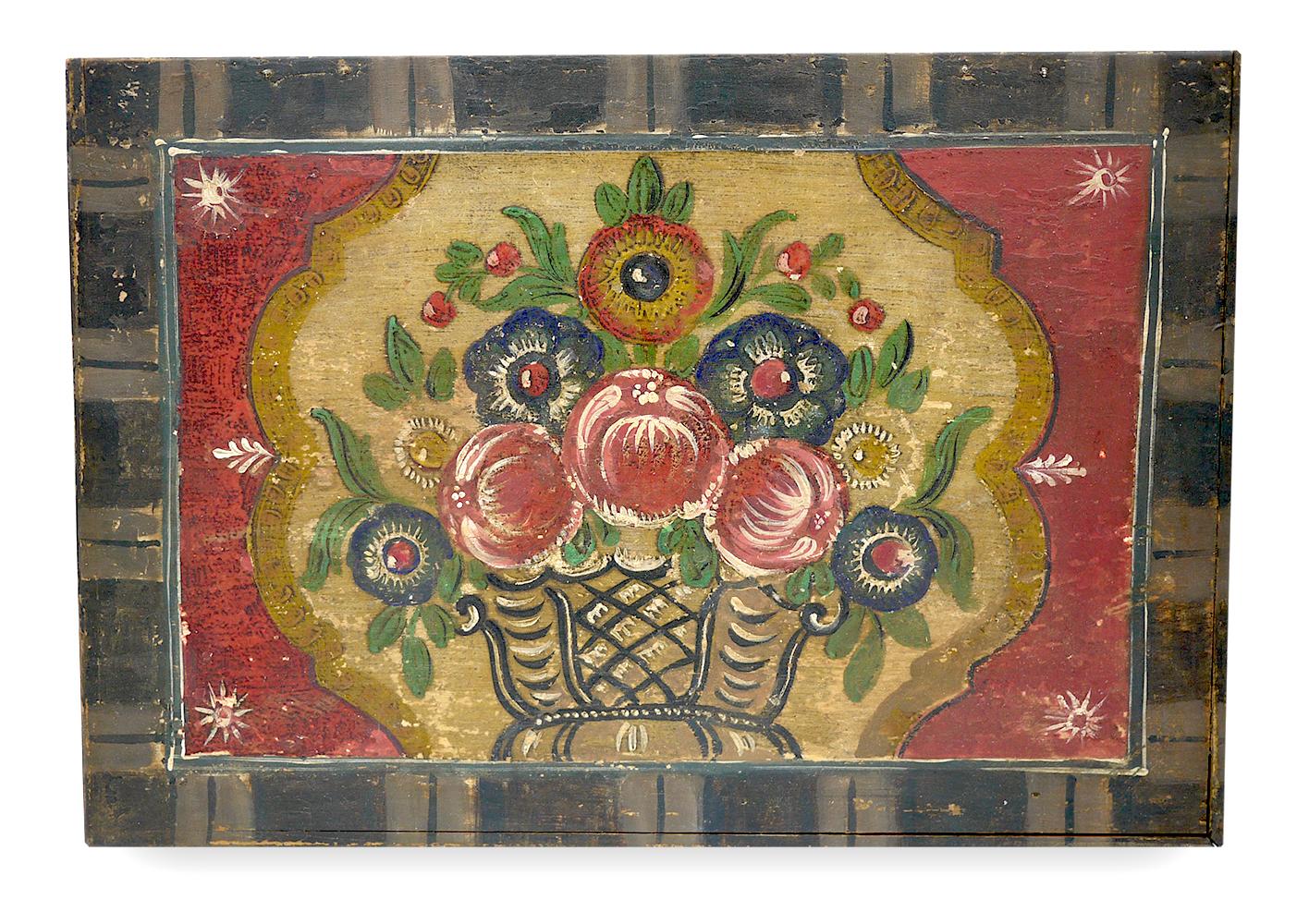 Italian Painted Wooden Box, Early 20th Century
