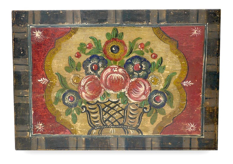 Italian Painted Wooden Box, Early 20th Century For Sale