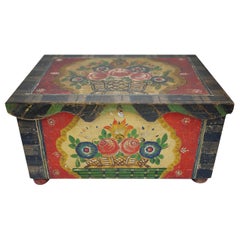 Painted Wooden Box, Early 20th Century