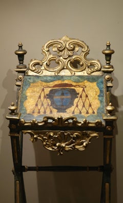 Painted wooden lector's desk, Venice, 18th century.