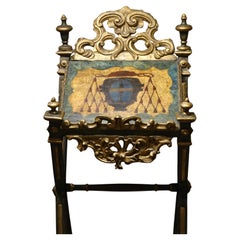 Painted wooden lector's desk, Venice, 18th century.