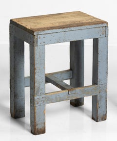 Painted Workshop Pedestal, France, circa 1950