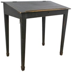 Painted Writing Table Slant Top Desk, France, 19th Century