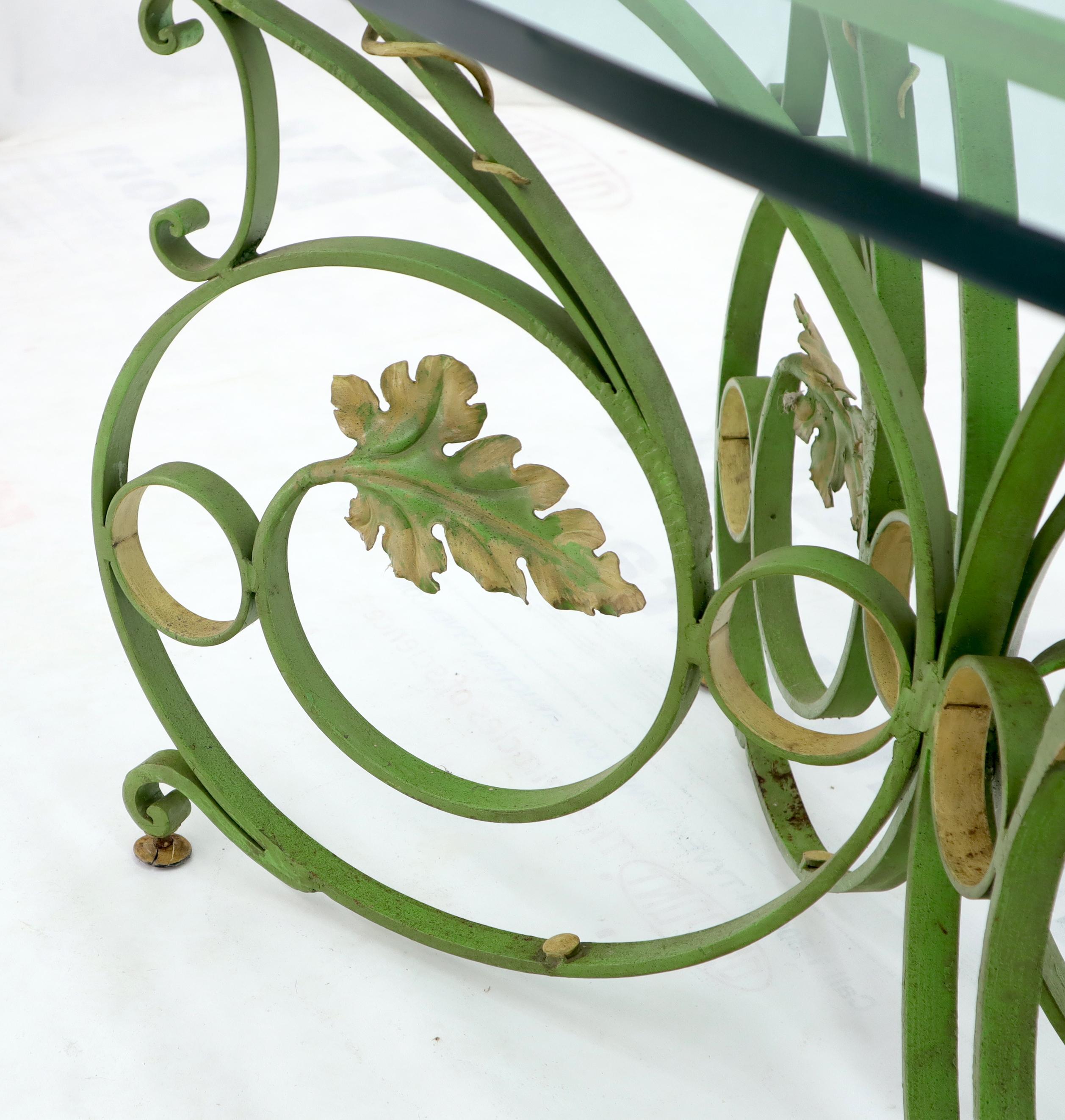 wrought iron oval table