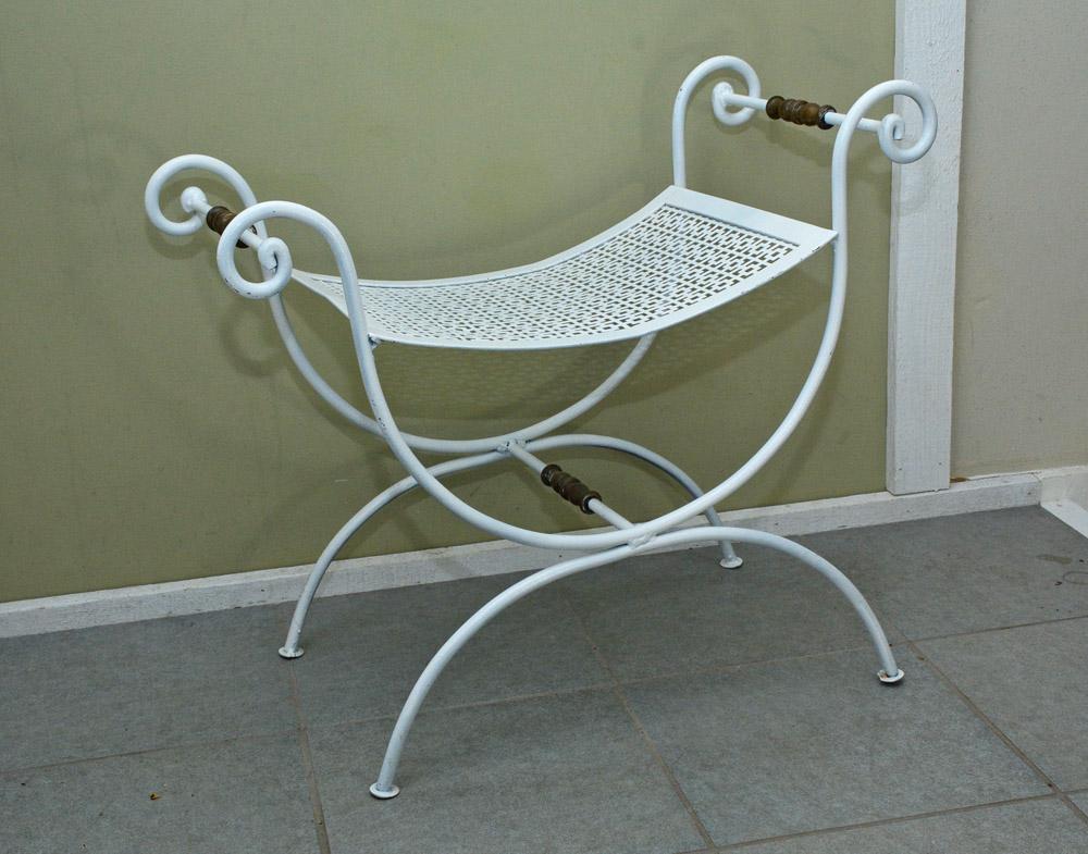 wrought iron vanity chair