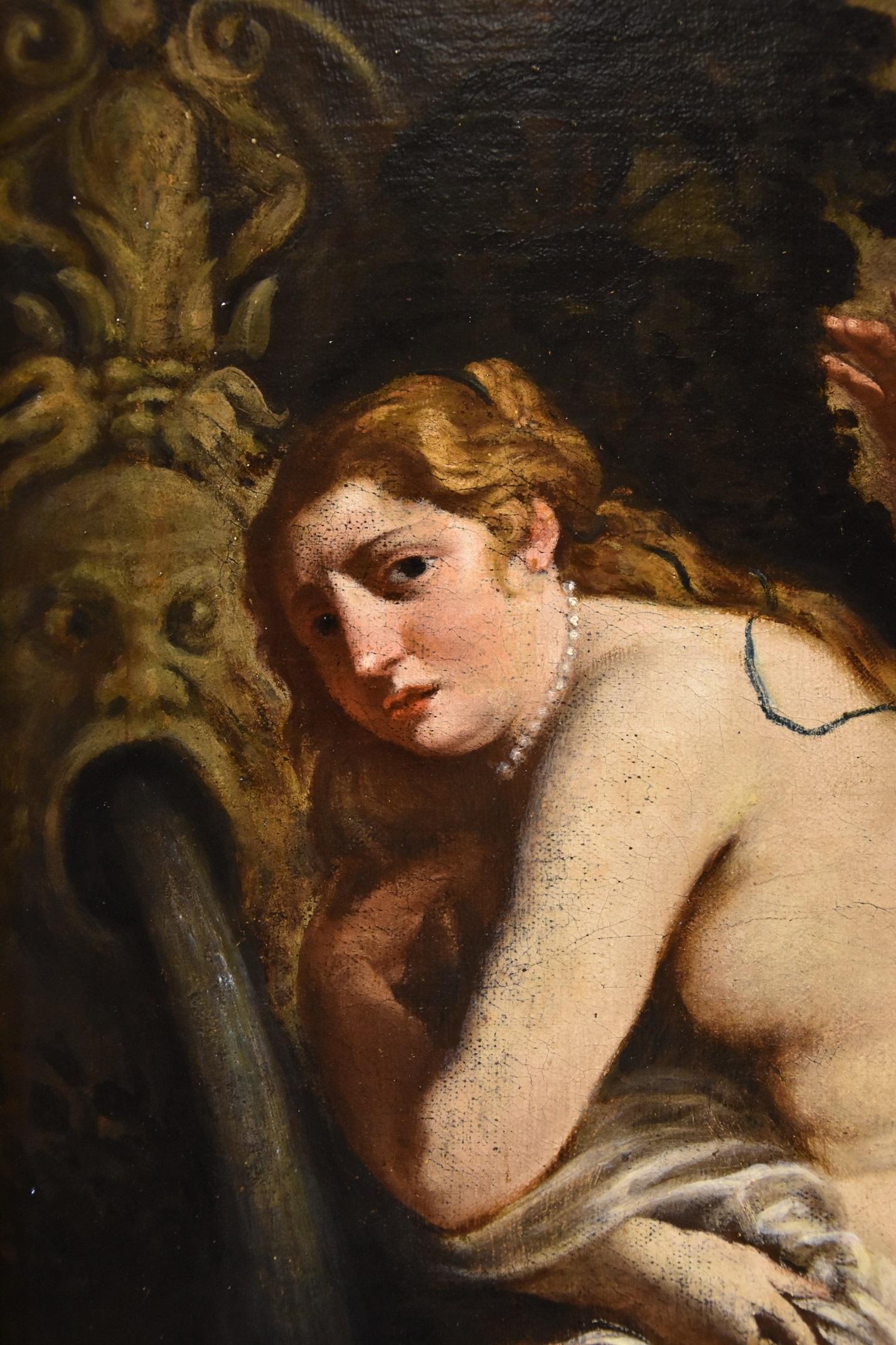 Susanna Vecchi Religiosi Roma nschool 17° secolo Dipinto Oiul su tela Italia in vendita 7