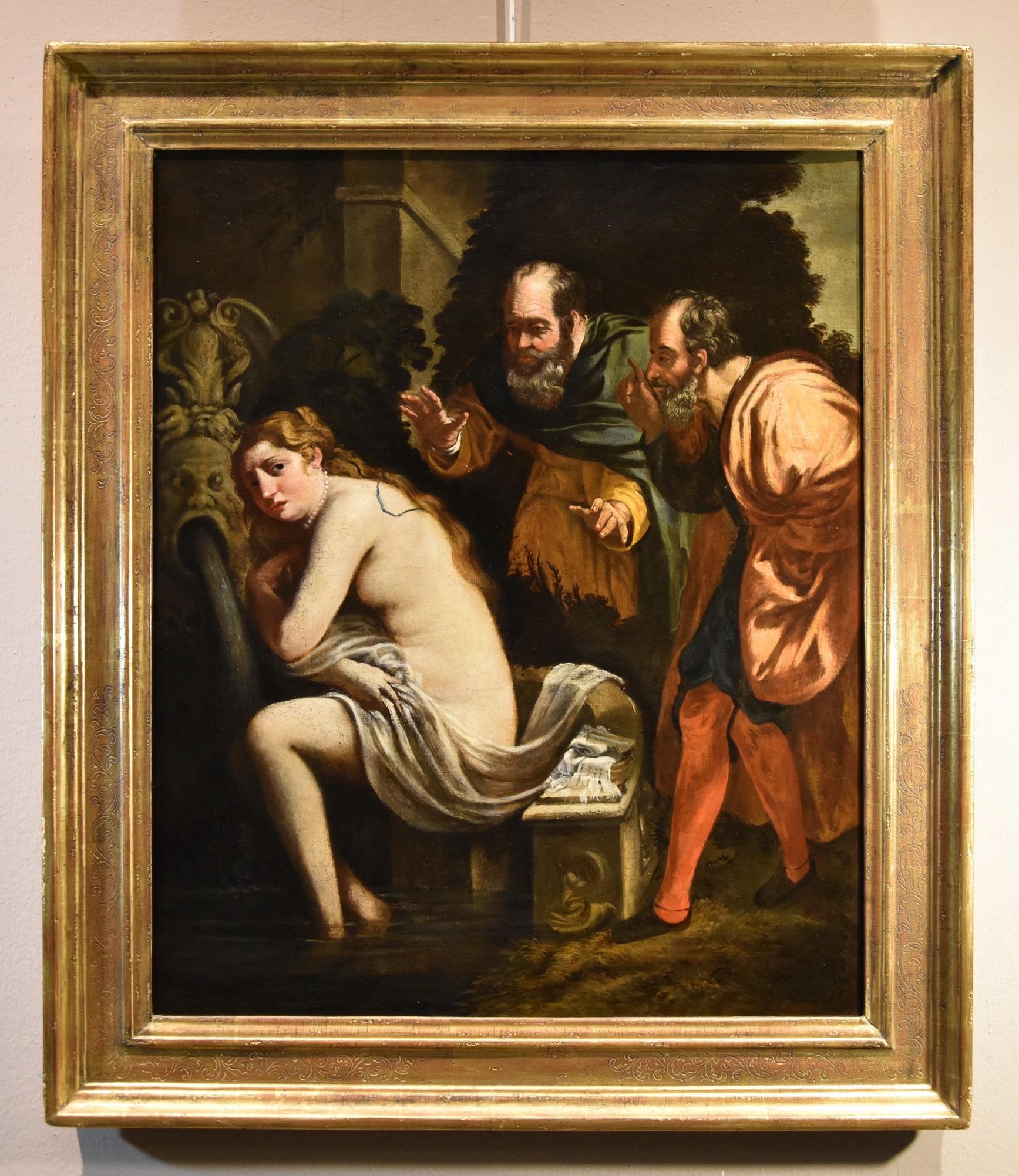 Susanna Vecchi Religiosi Roma nschool 17° secolo Dipinto Oiul su tela Italia - Painting Antichi maestri di Painter active in Rome in the early 17th century