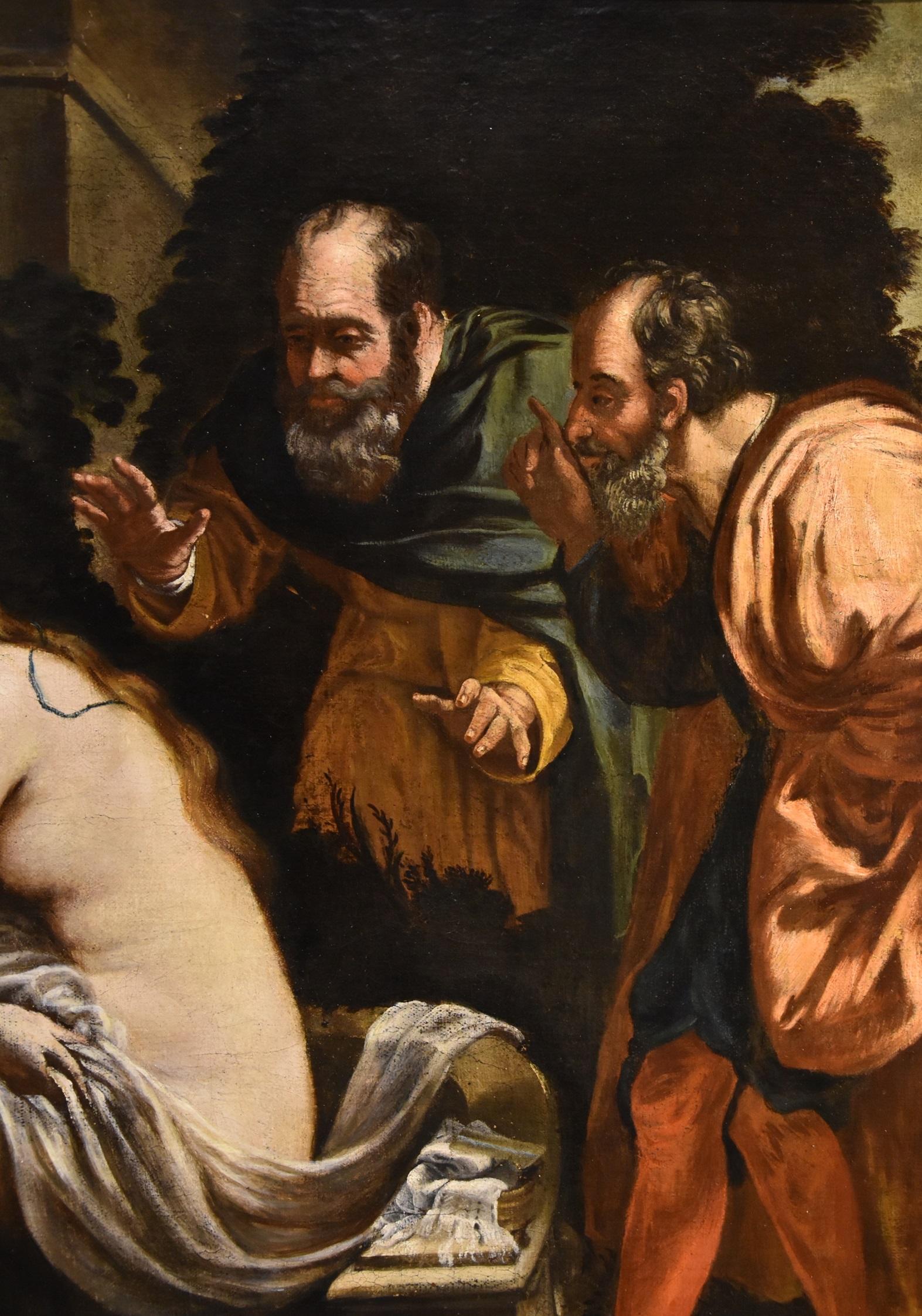 Susanna Vecchi Religiosi Roma nschool 17° secolo Dipinto Oiul su tela Italia in vendita 1