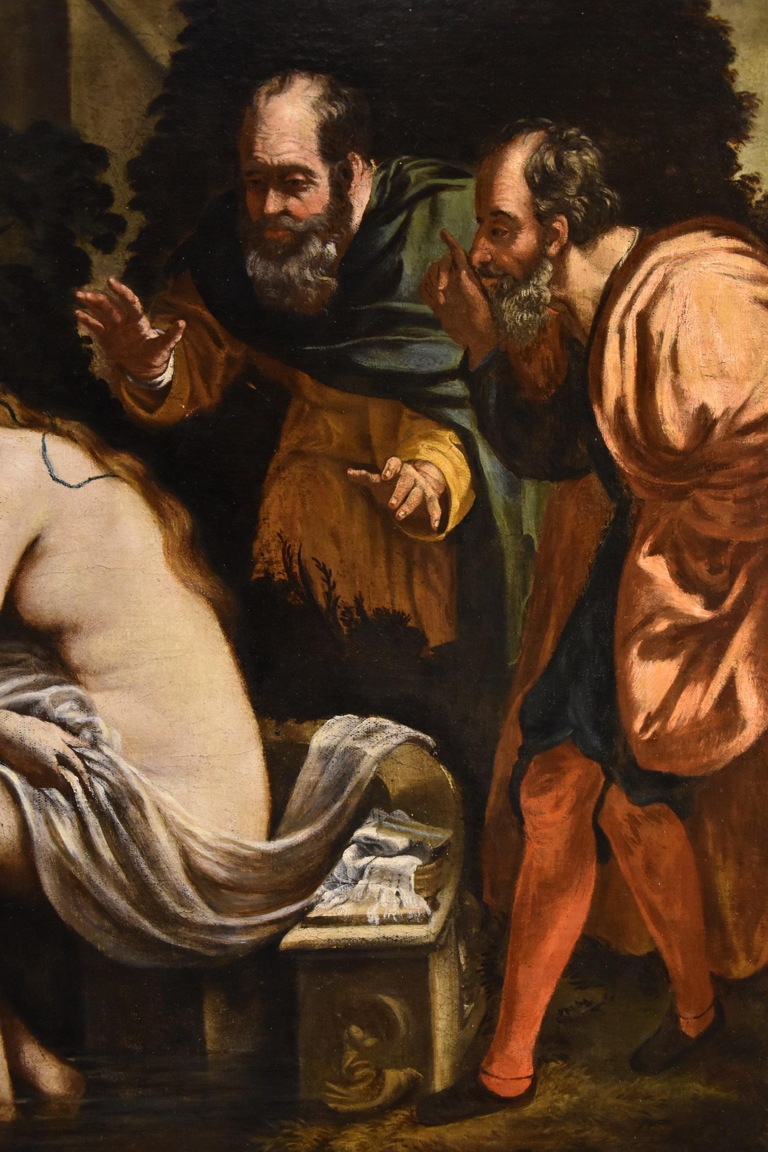 Susanna Vecchi Religiosi Roma nschool 17° secolo Dipinto Oiul su tela Italia in vendita 2