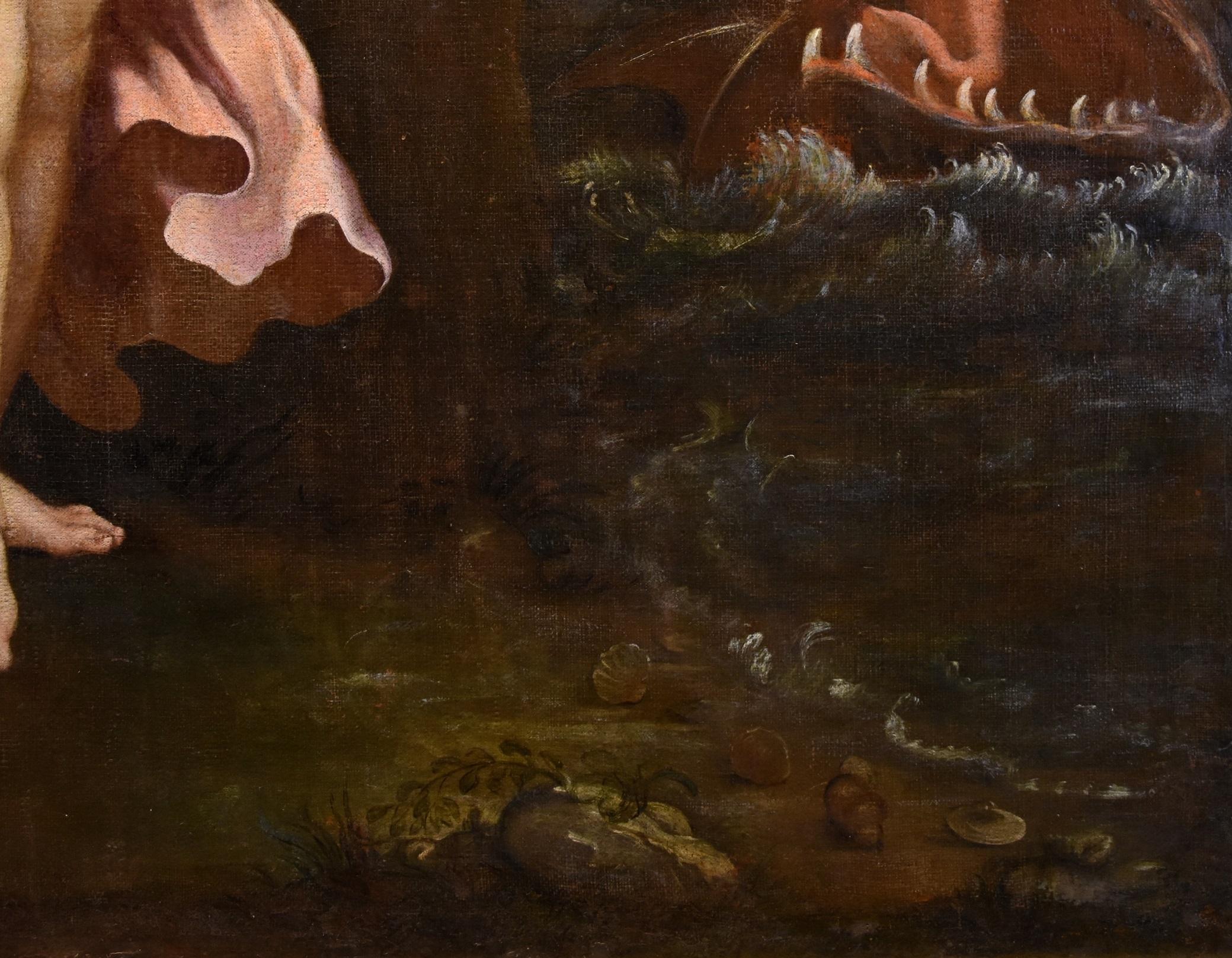 Andromeda Monster, Gemälde, Öl auf Leinwand, Alter Meister, römische Schule, 16./17. Jahrhundert im Angebot 9