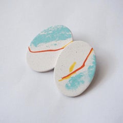Painterly Simple Oval Studs
