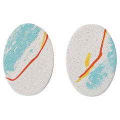 Painterly Simple Oval Studs
