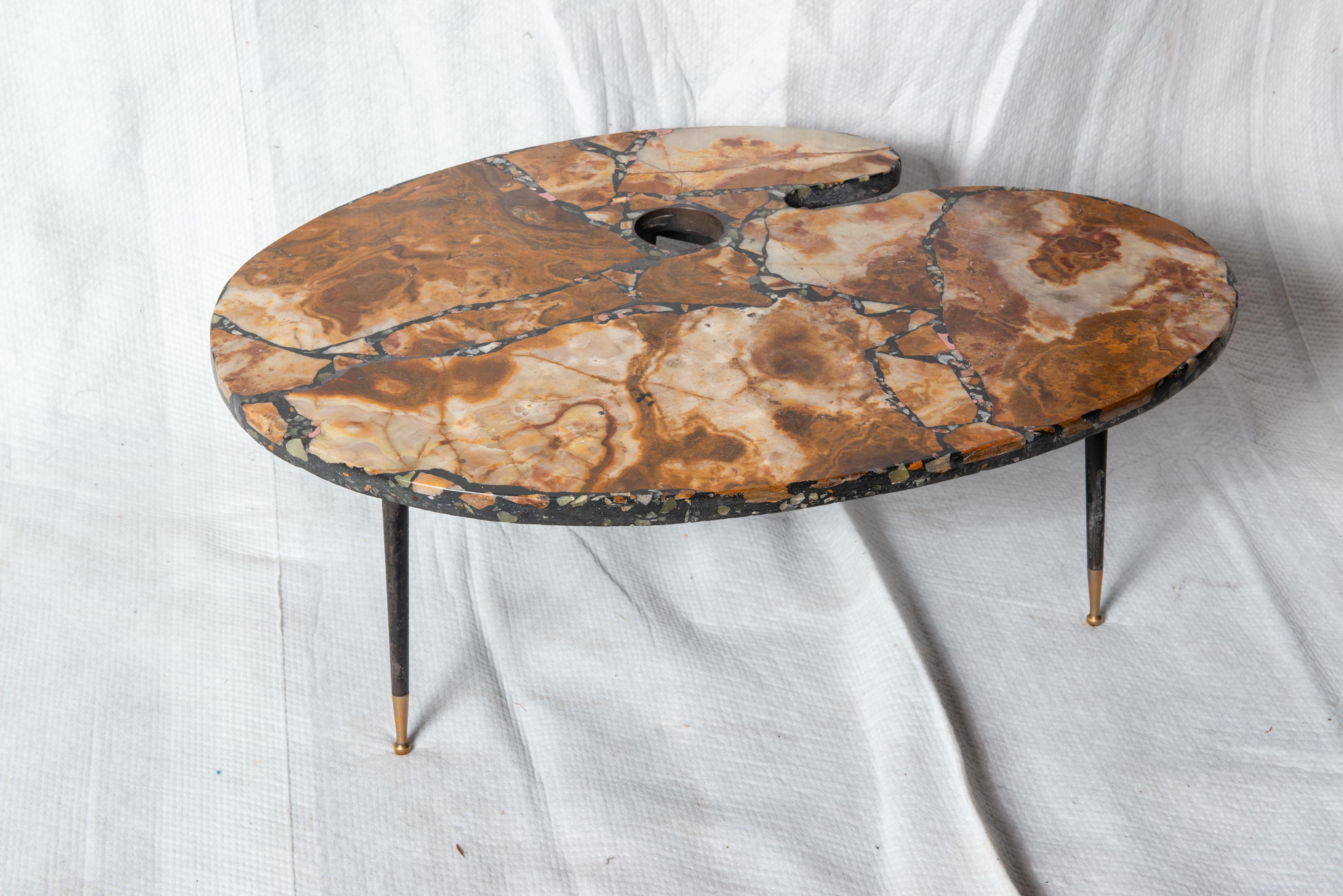 Painter's Palette Marble Coffee Table For Sale 2