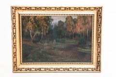 Painting "A memory of the walk" signed by Otto Hennig