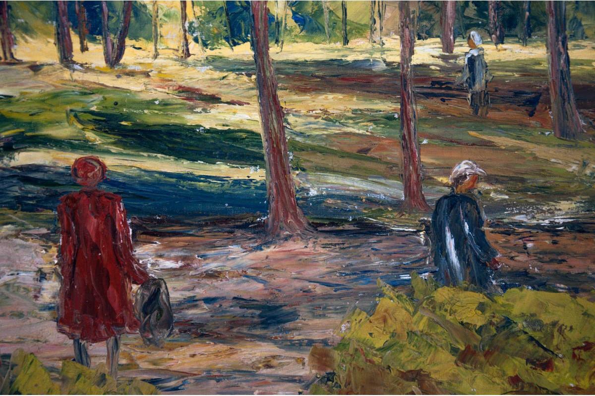 Danois Peinture « A Walk in the Park » (Une marche dans le parc) en vente