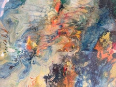 Painting Abstract with Sand, Sign Spain, 1960