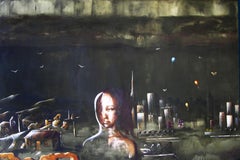 Gemälde Acrilyc auf leinwand von Rabanillo de la Fuente ¨Zwischen zwei Welten¨