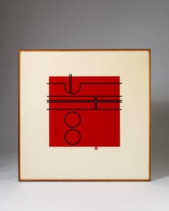 Cuadro "Noche africana I" de Ole Schwalbe, Dinamarca, años 50