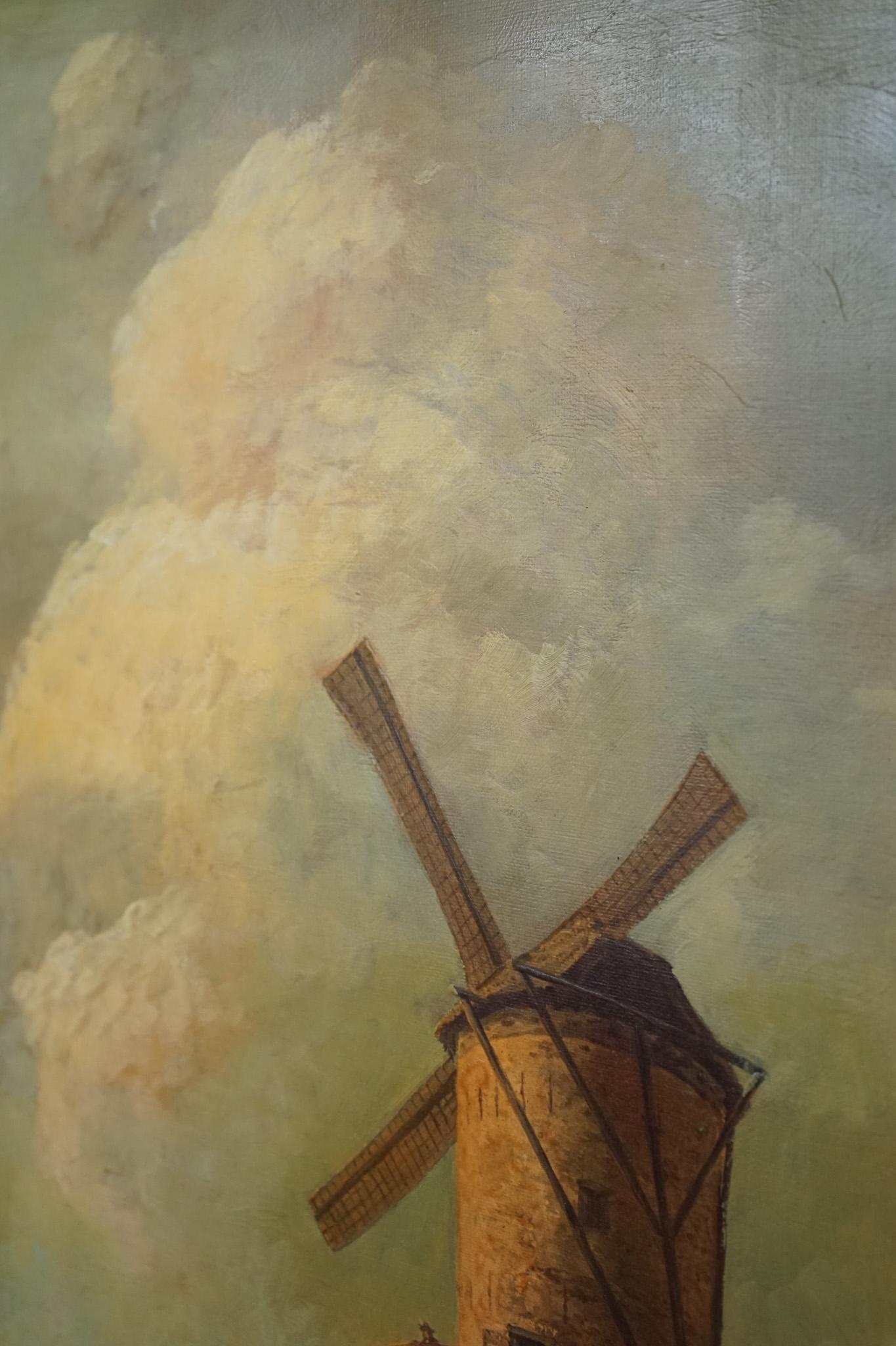 PAiNTING APRèS JACOB VAN RUISDAEL LE MOULIN WIJK-BIJ-DUURSTEDE NEERLANDAIS 1628-1682 en vente 4