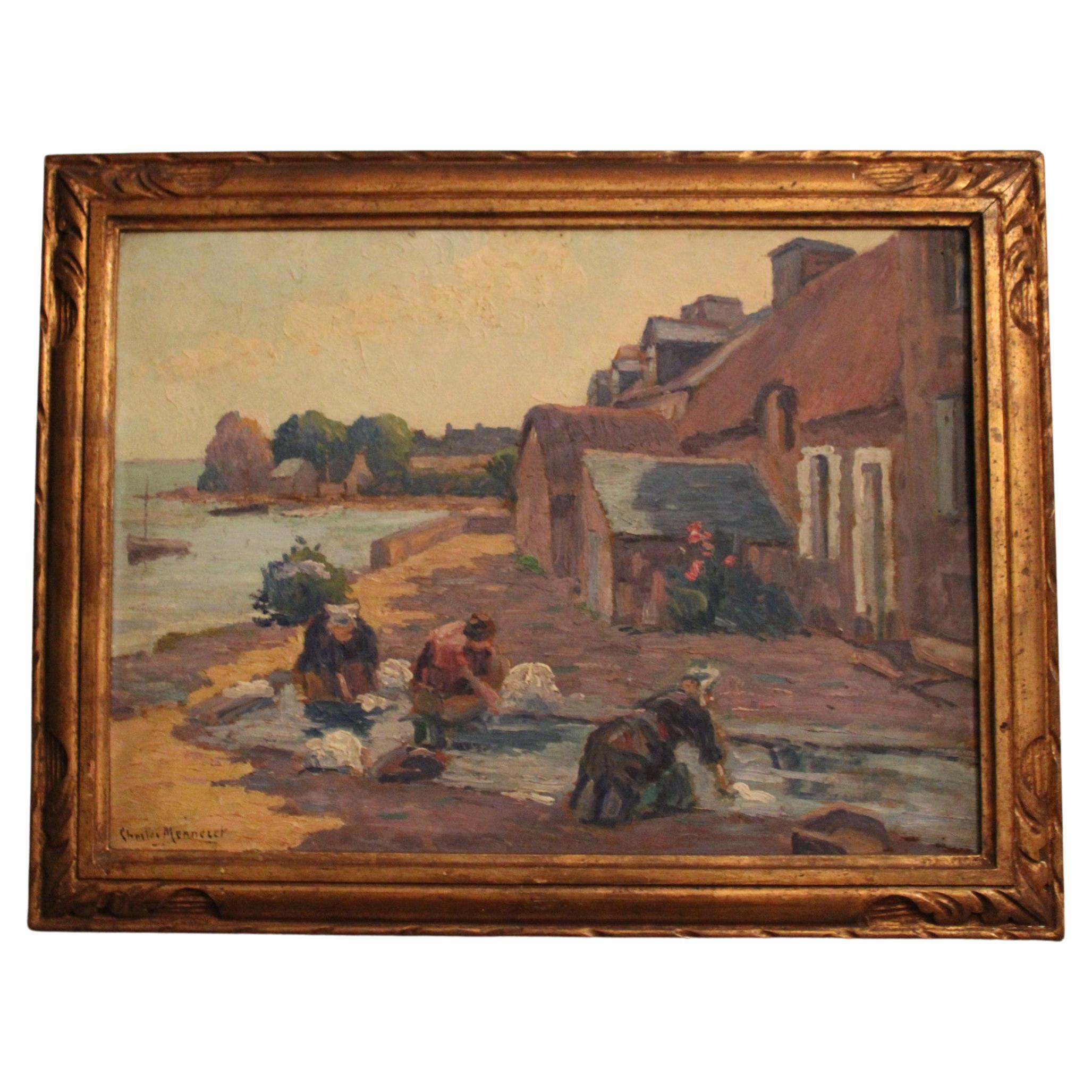 20th Century Italian Painting Depicting the Amalfi Coast by Guglielmo