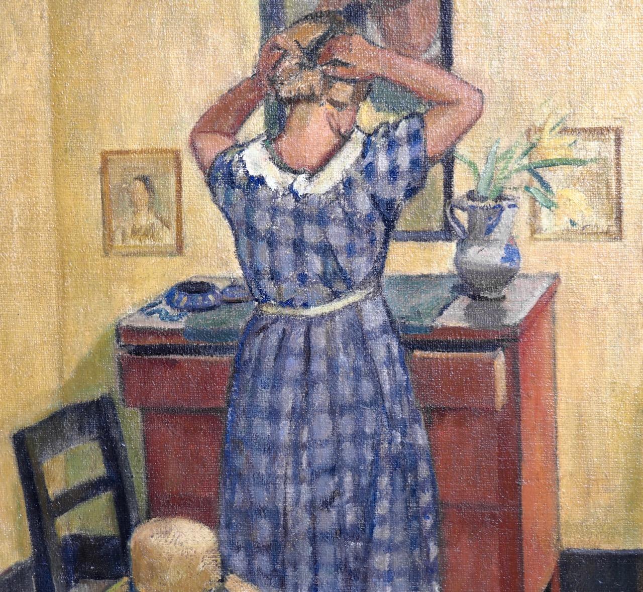 Dipinto di un artista europeo, Olio su tela, Knud Ove Hilkier, circa 1900 In condizioni discrete in vendita a Aalsgaarde, DK