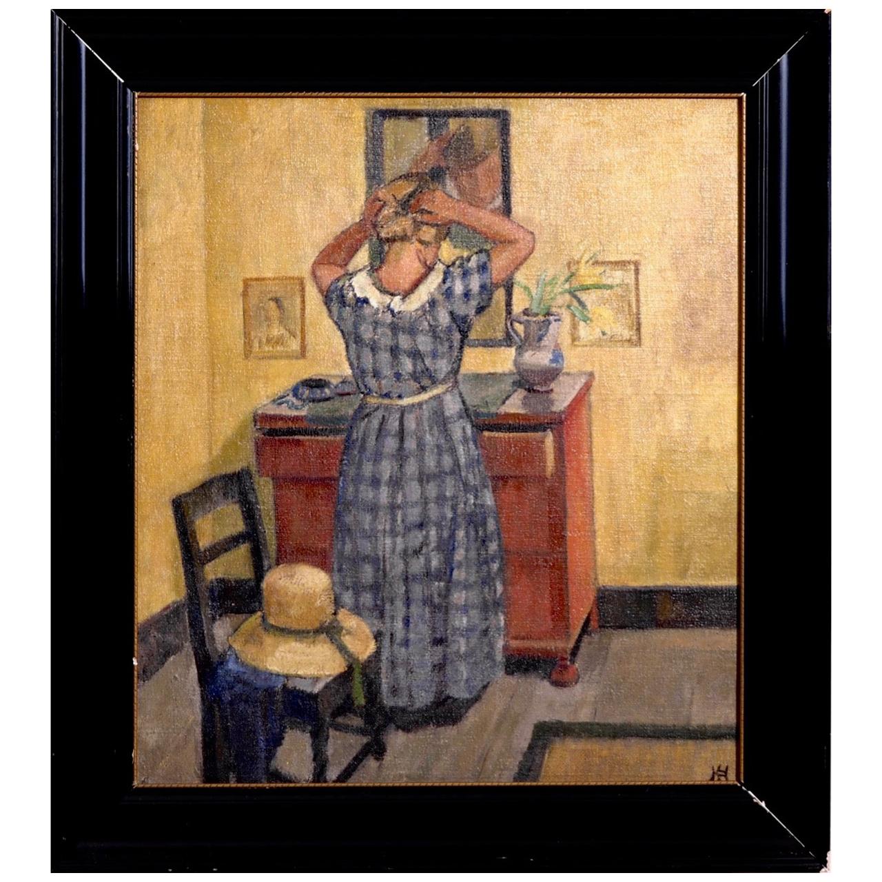 Painting by a European Artist, Oil on Canvas, Knud Ove Hilkier, circa 1900 For Sale