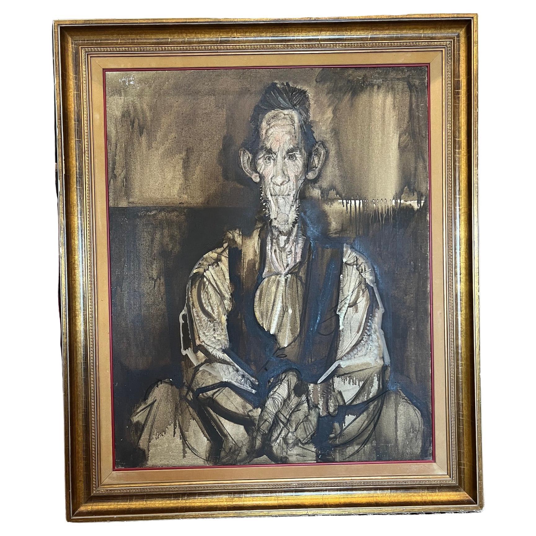 Alvaro Delgado (1922-2016)
A Spanish painter and illustrator known mainly for his portraits of political and cultural figures of his time, Álvaro Delgado’s started to study art at the Madrid School of Fine Arts during the Spanish Civil War. He also