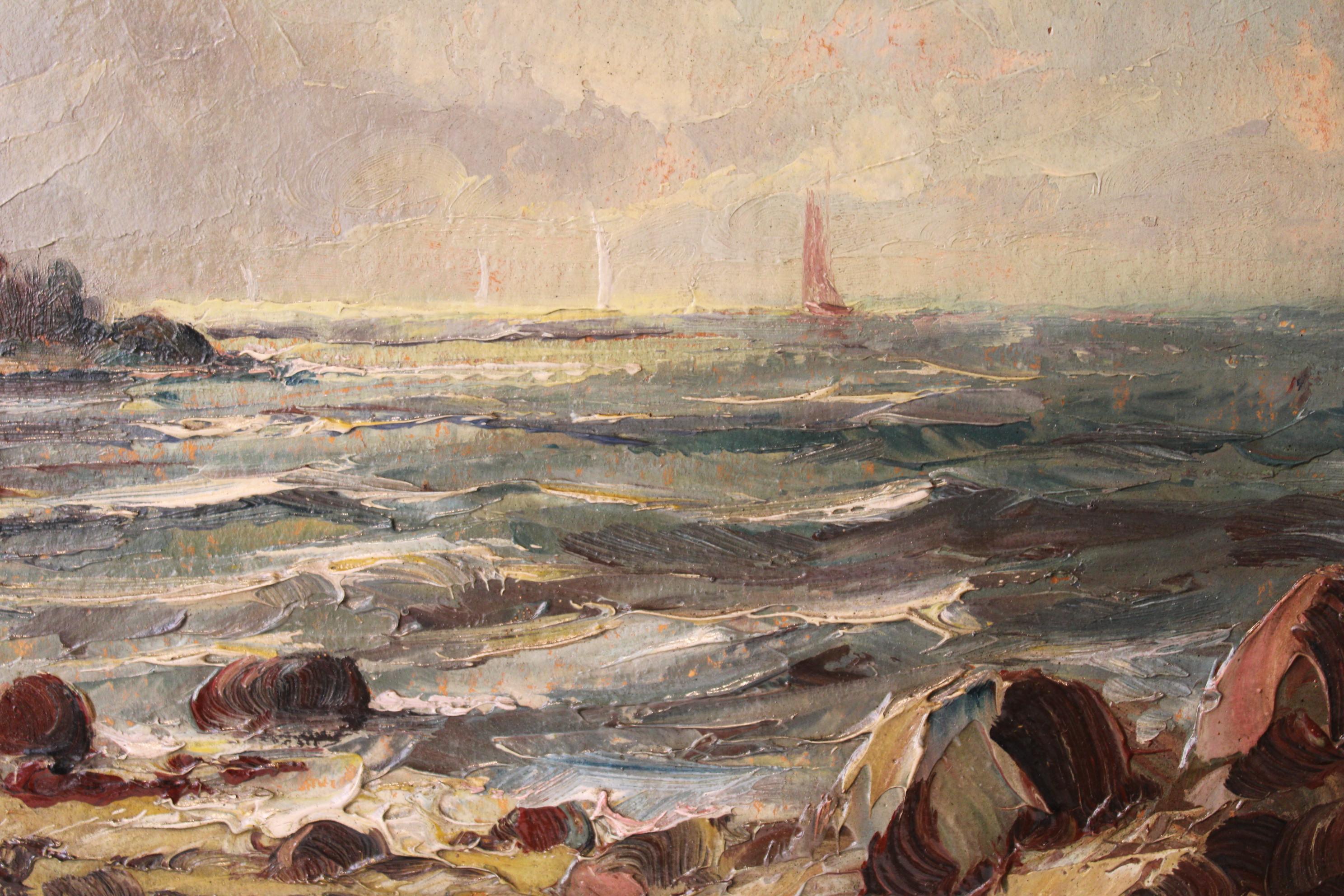 Pintura de August Becker siglo XIX en venta
