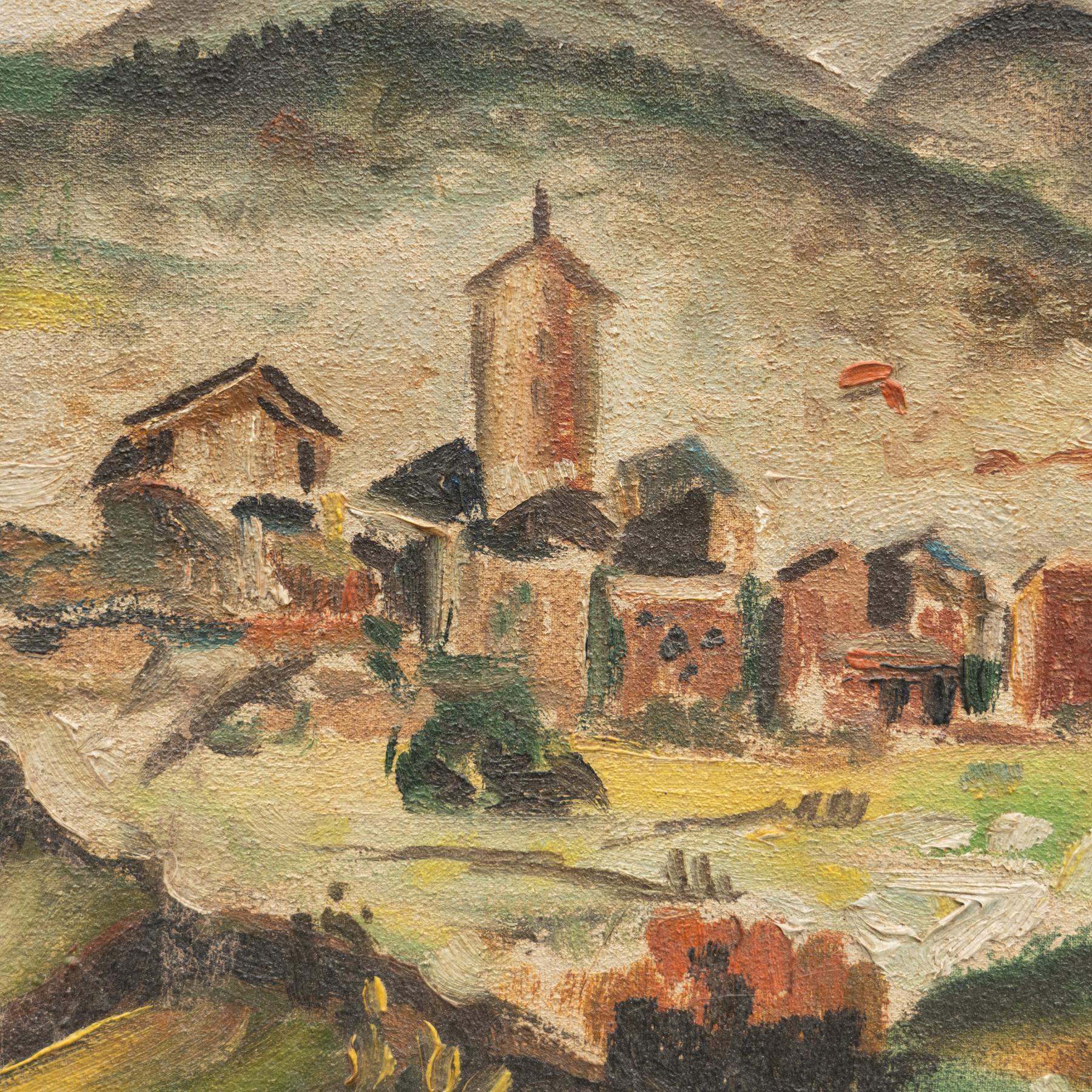 Spagnolo Dipinto di Ballesteros, Olio su tela, 1974 in vendita