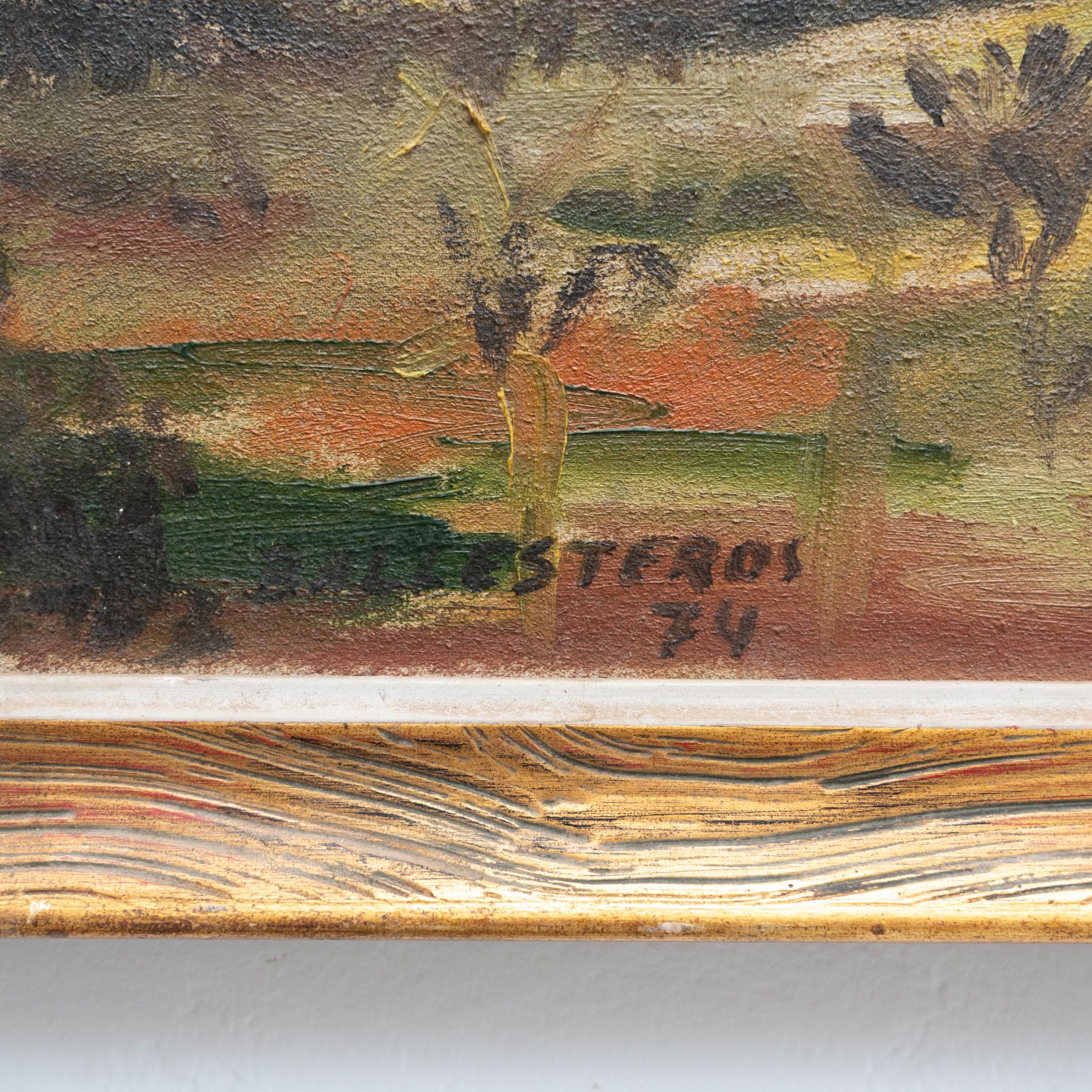 Gemälde von Ballesteros, Öl auf Leinwand, 1974 im Angebot 2