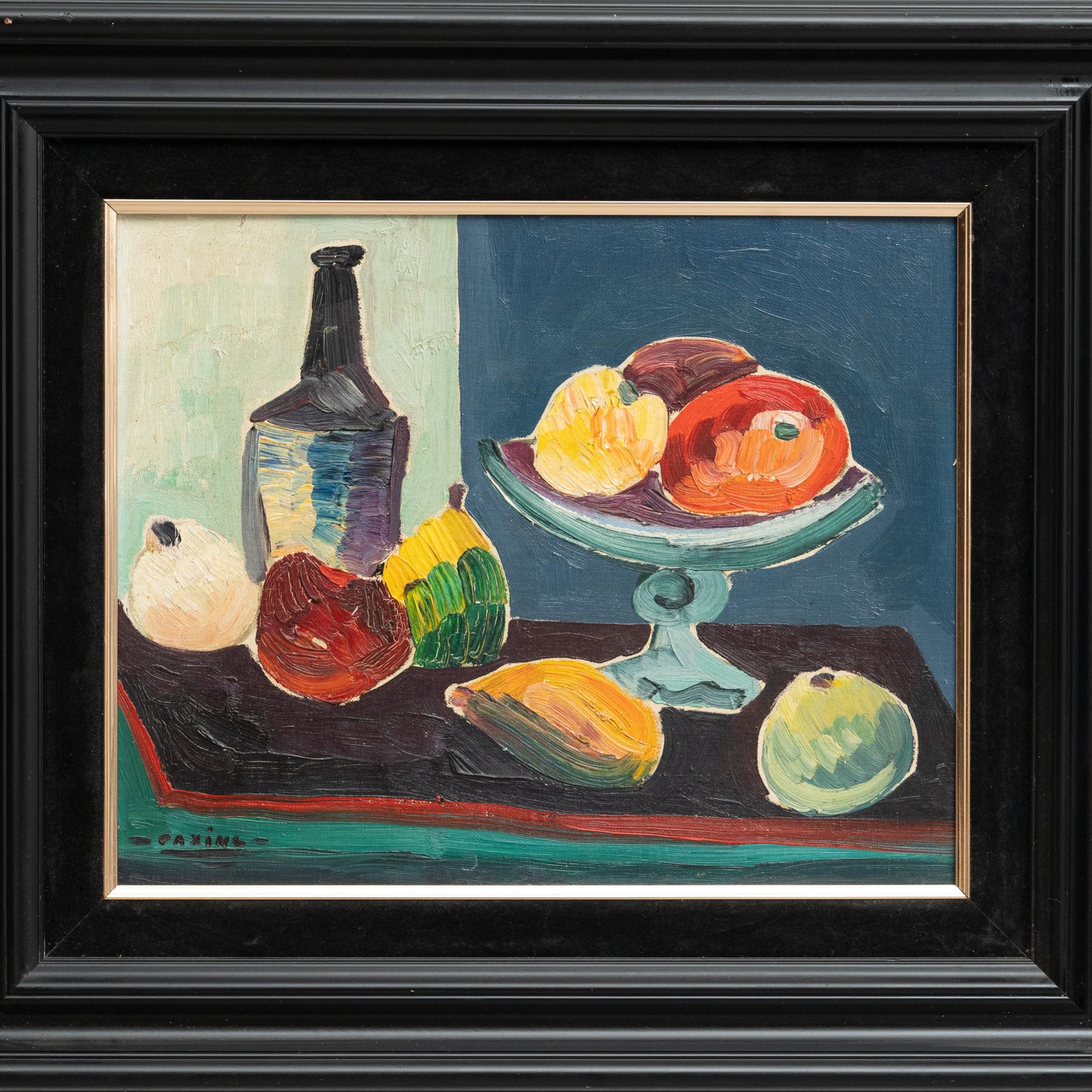 Spanish Painting by Caxing, Oil on Canvas, circa 1940 For Sale